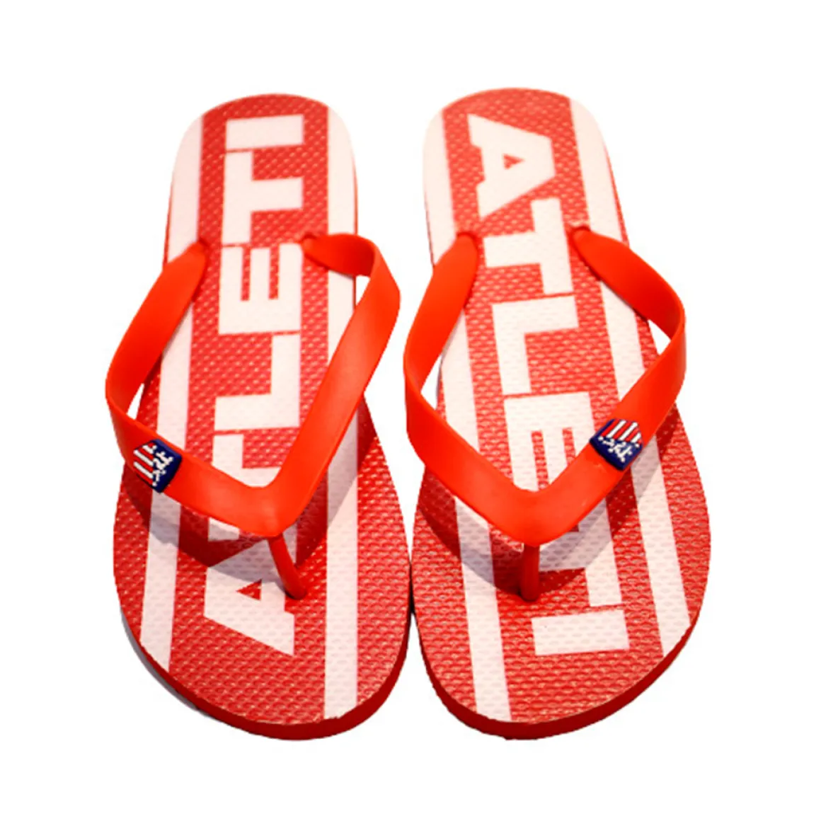 Shop KIDS RED AND WHITE FLIP-FLOPS Footwear