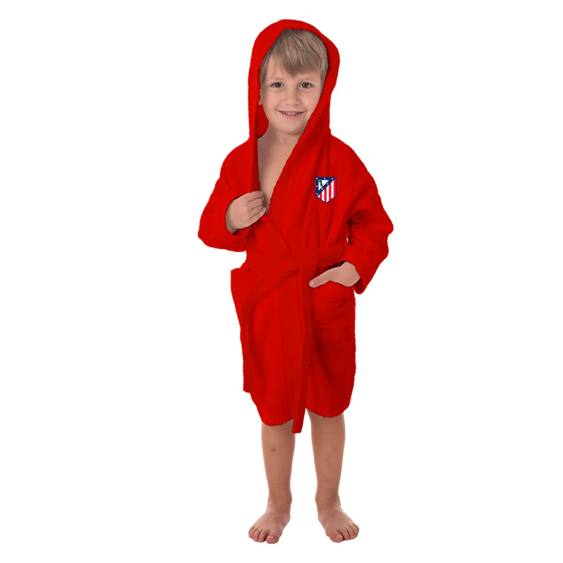 Best Sale Kids Red Crest Robe Home