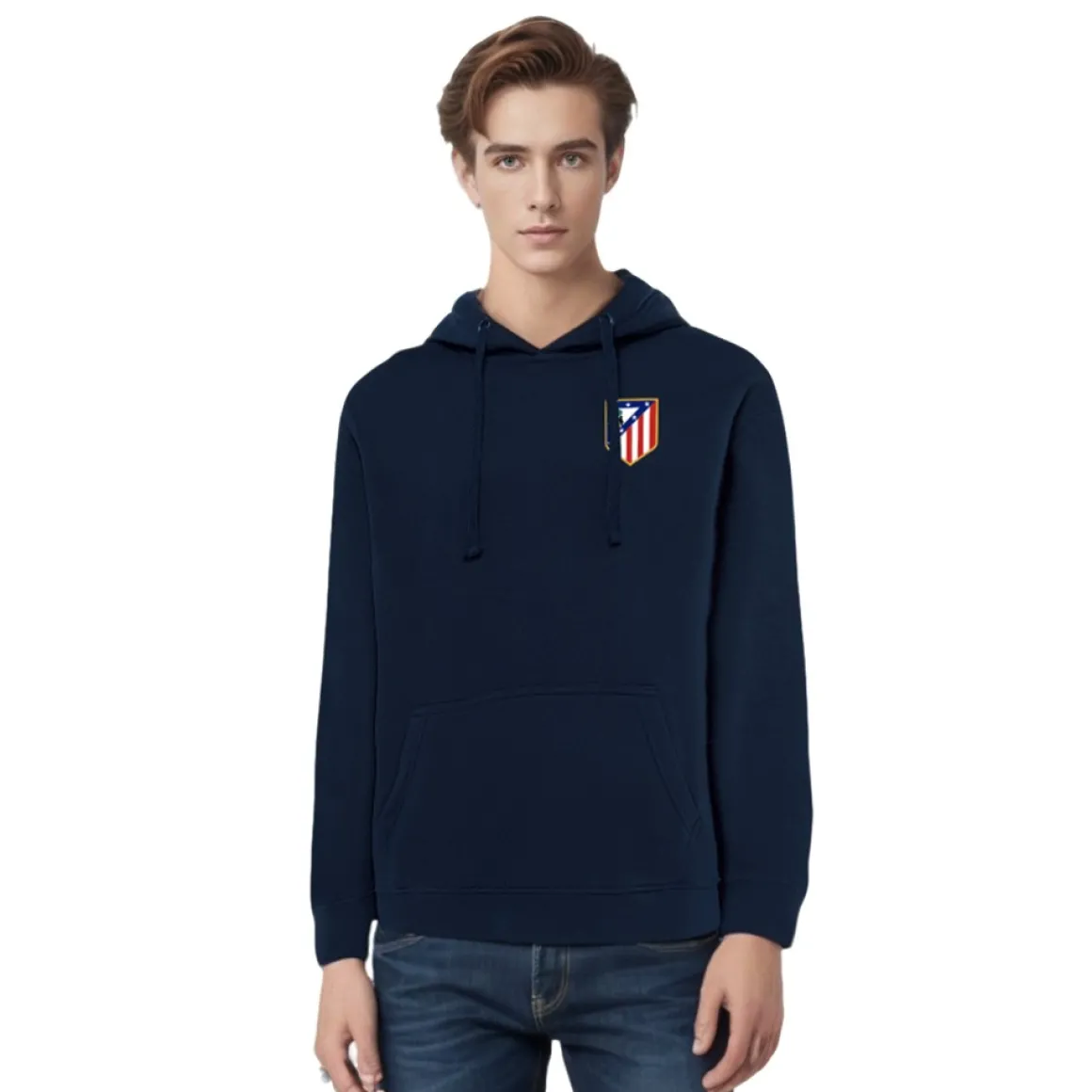 Shop NAVY BLUE 1947 CREST SWEATSHIRT Hoodies