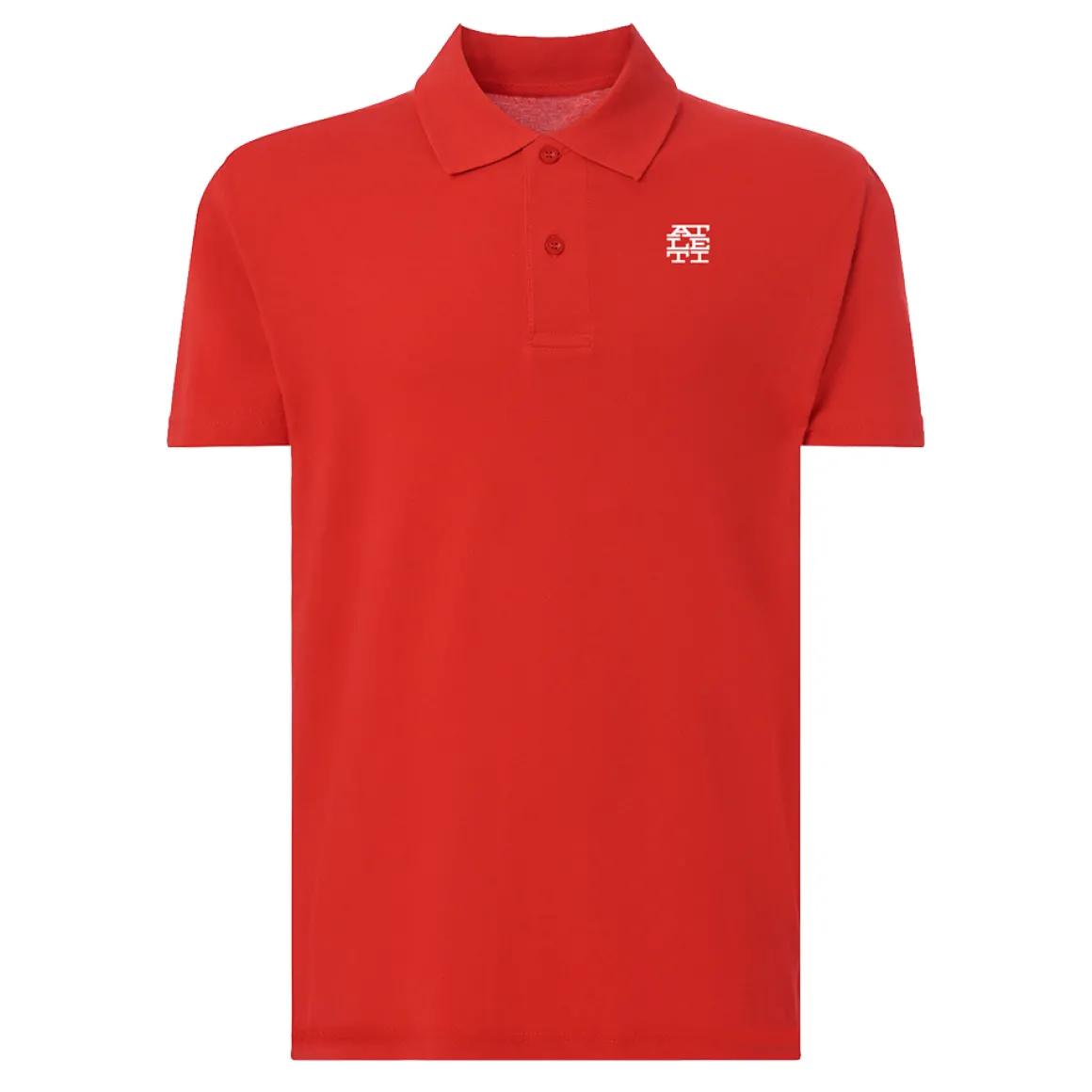 Cheap RED EMBROIDERED PATCH POLO T-shirts And Polos